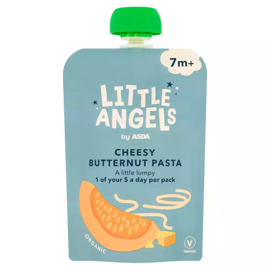 ASDA Little Angels Organic Cheesy Butternut Pasta baby food 7+ Months