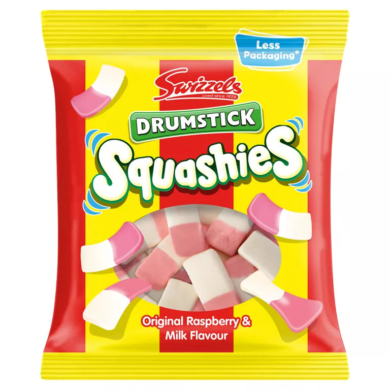 Swizzels Drumstick Squashies Original Raspberry & Milk