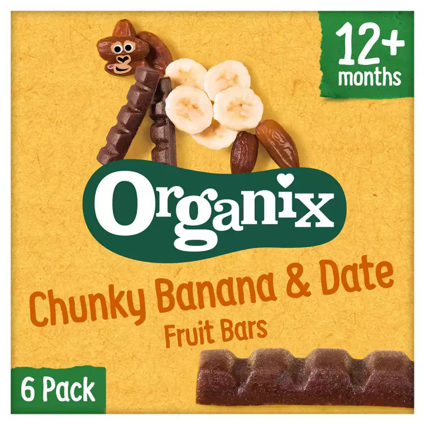 Organix Goodies Chunky Banana & Date Fruit Bars 12+ Months