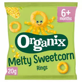 Organix Melty Sweetcorn Rings Organic 6+months