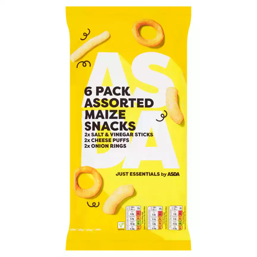 ASDA Essentials Assorted Maize Snacks 6pack